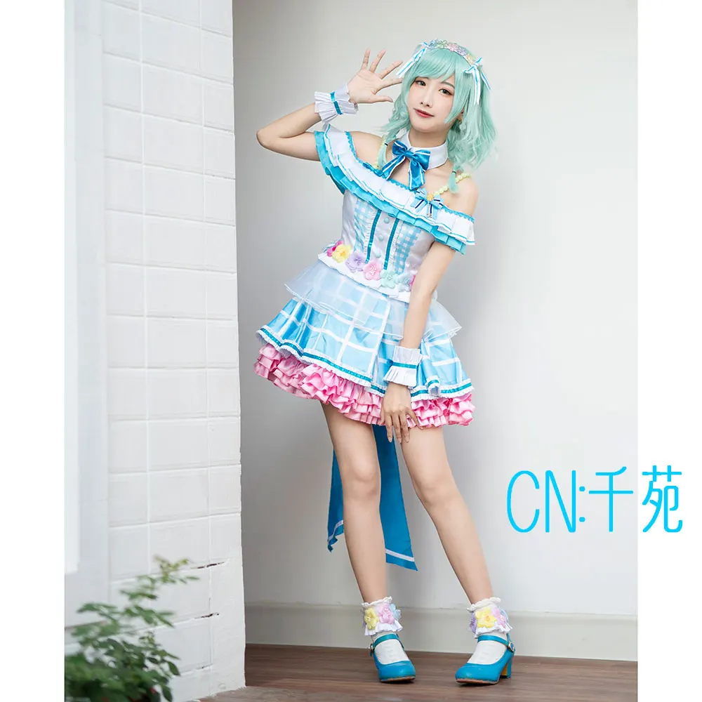 CGCOS Косплэй костюм Bang Dream! Пастельные * палитры МАРУЯМА осветить Hikawa Hina платья