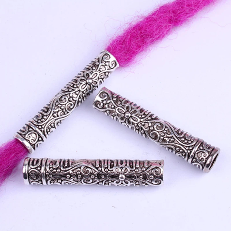 2 шт. кулон дреды манжеты оплетка Бусы Ожерелье Борода трубки антикварные DIY