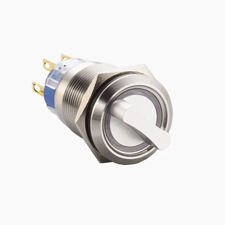 19 мм металлическая ручка переключателя с светодиодный светильник