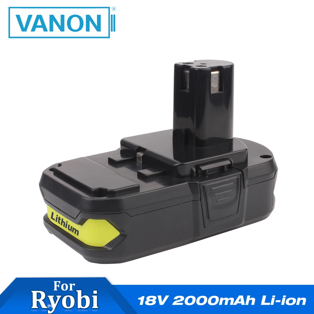 VANON для Ryobi 18V 2000mAh перезаряжаемые электроинструменты литий ионная аккумуляторная