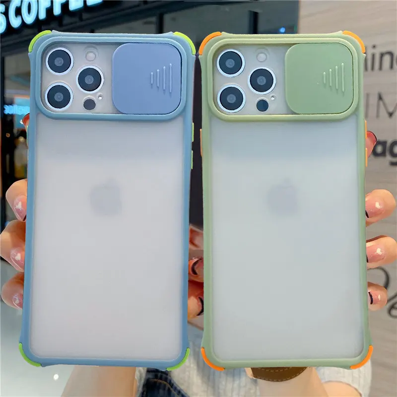 

Прозрачный чехол с защитой от нажатия для iPhone 11 12 Pro Max 7 8 Plus XR X XS MAX SE 2020, матовый ударопрочный чехол