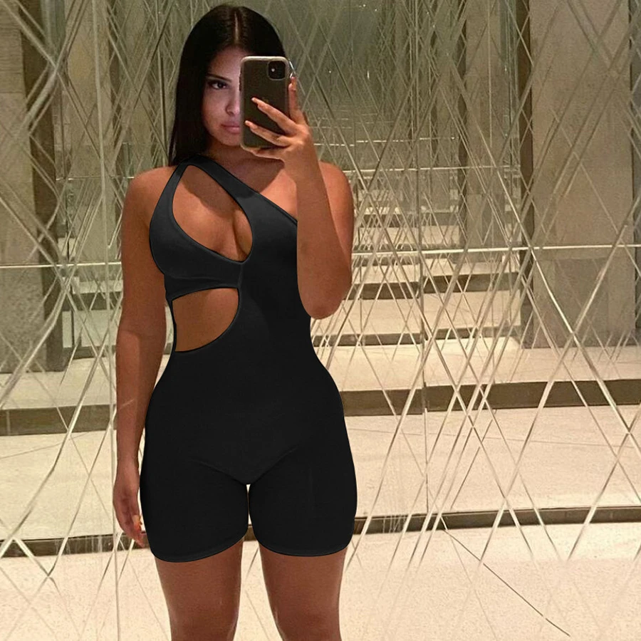 

Женский комбинезон на одно плечо, без рукавов, с открытой спиной