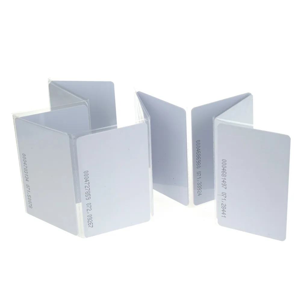 10 шт./лот rfid карта 125 кГц TK4100 чистая смарт EM4100 ID ПВХ с номером серии UID для системы