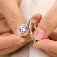 natural aaa zircon bizuteria gemstone real 14 k white gold ring for women solid 14k white gold anillos dewedding jewelry rings