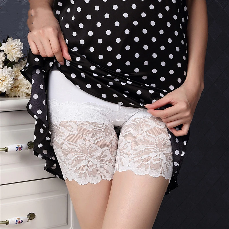Seamless Underwear Shorts Women Rose Lace Safety Short pants under skirt high waist Plus size boxer briefs | Женская одежда
