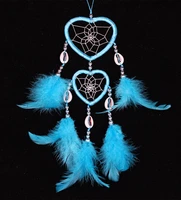 handmade dream catcher feather shell heart hanging decoration ornament dreamcatcher wind chimes art pendant wall decor gift