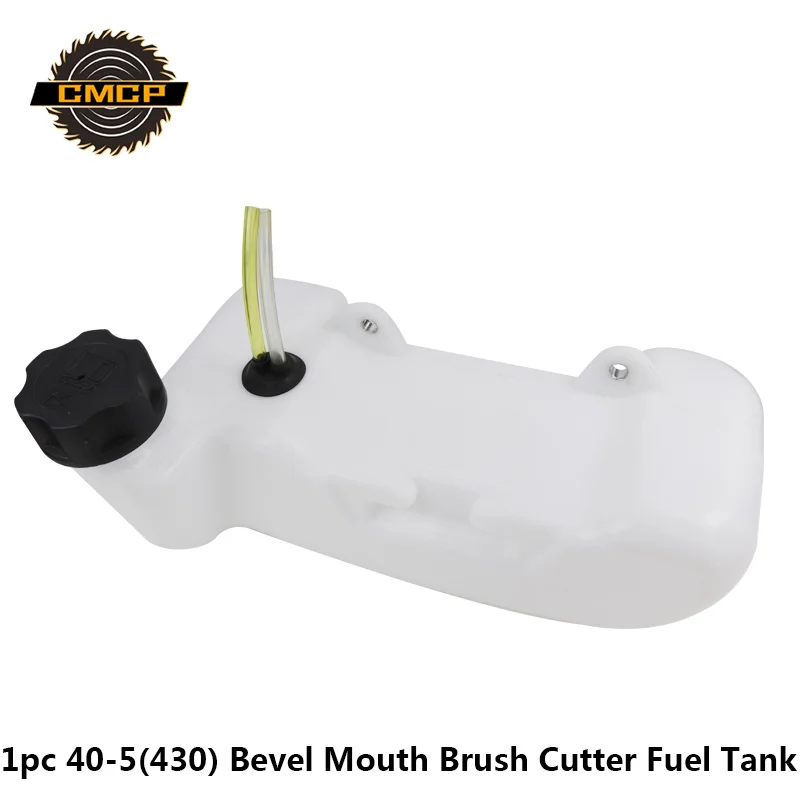 1pc 40-5 43CC Bevel Mouth Brush Cutter Fuel Tank Assy Fit For Lawn Mower Parts Universal Grass Trimmer Plastic Fuel Tank