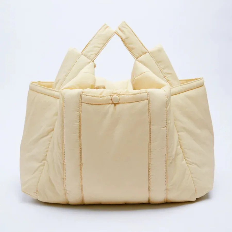 

Модная Роскошная вместительная сумка для покупок на осень и зиму, прошитая мягкая Холщовая Сумка-тоут, нишевая женская сумка