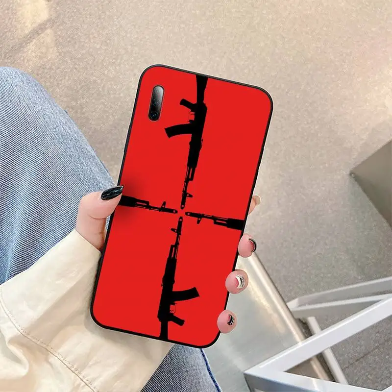 

AK47 Gun Phone Case For Xiaomi pocophone F1 mi10lite 5 8se pro note2 3 6 8explorer 9t a2lite Cover Fundas Coque