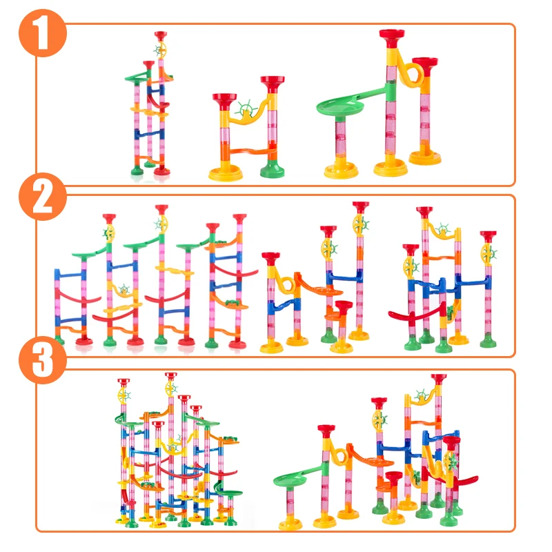 

29/80/105pcs Marble Run Building Blocks Funnel Slide Bricks Toys For Children Kids Labyrint Rolling Ball Toys Educational Toys