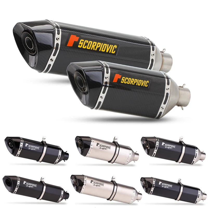 Silenciador de tubo de Escape Universal para moto, fibra de carbono DB killer, antideslizante, para Tmax Nmax z900 z1000 cbr250 cb1000r er6n FZ1 FZ8N