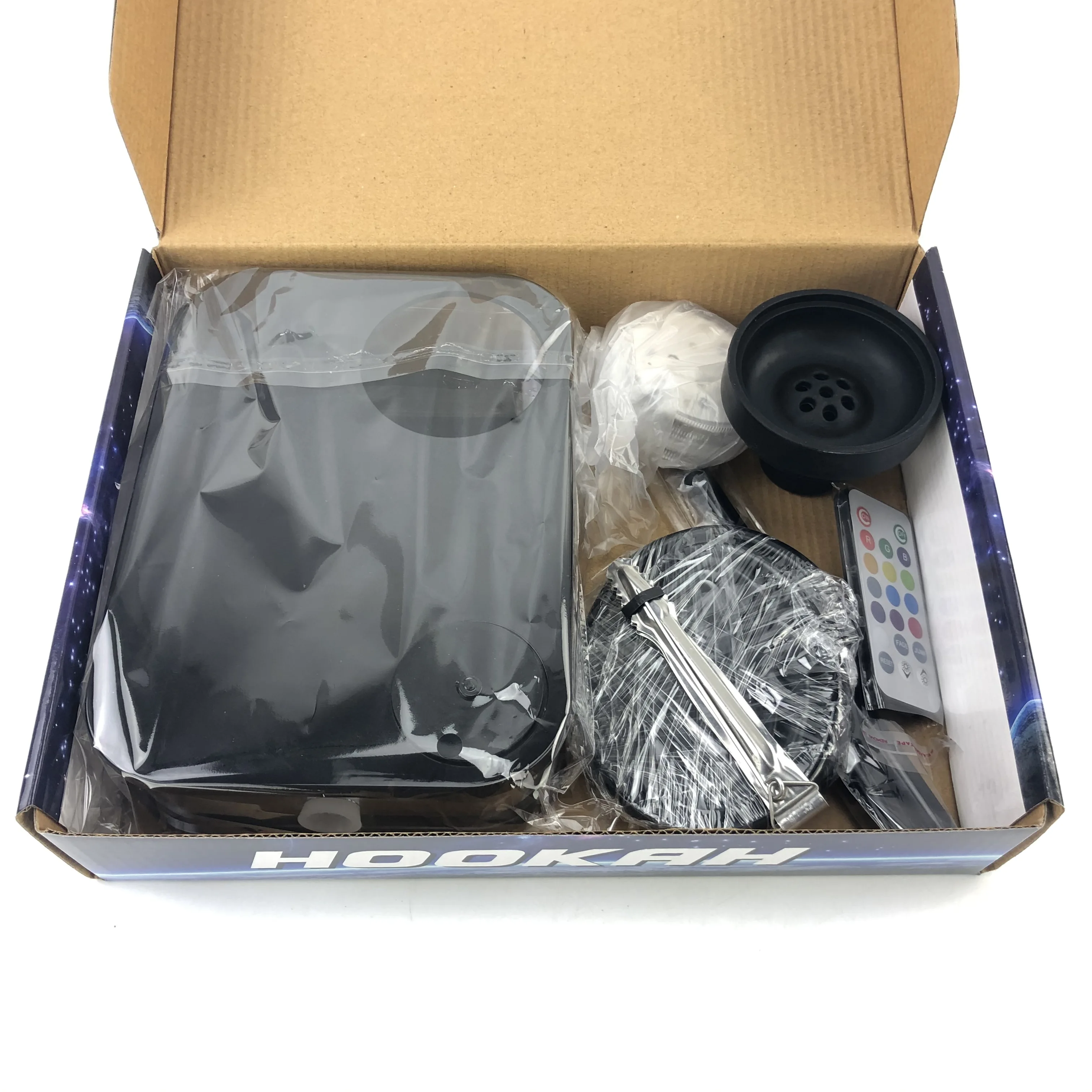 

Acrylic Hookah Set LED Lighte Water Pipe Shisha With Bowl Hose Tongs Water Smoking Accessory