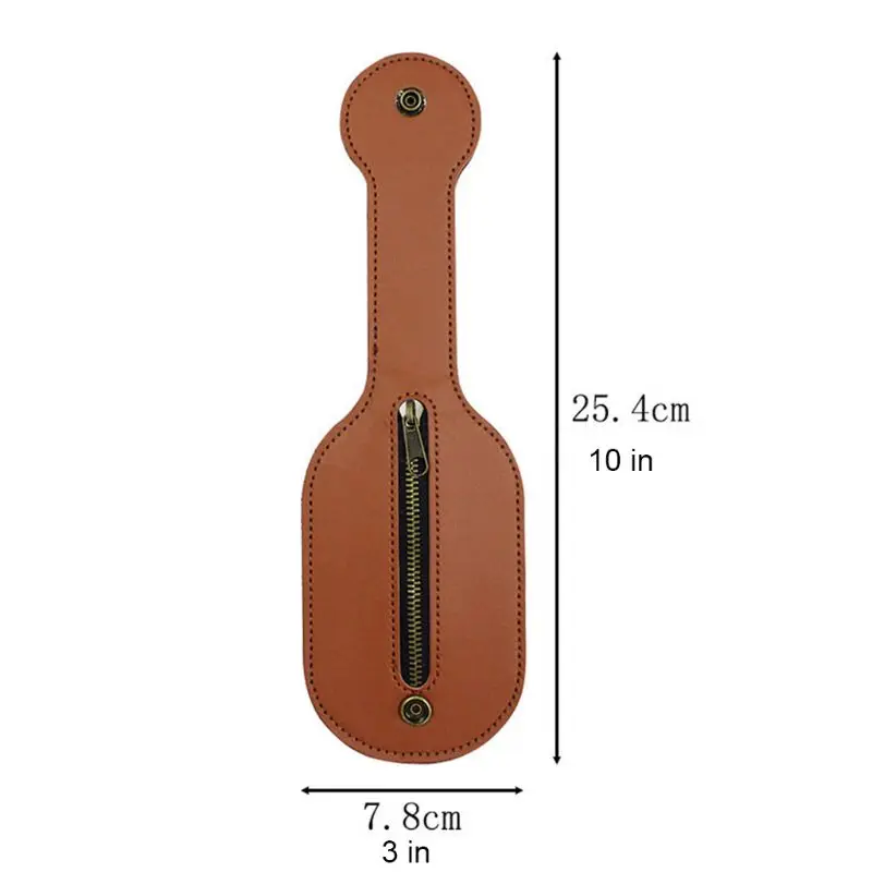 

Y166 Mini Coin Purse PU Leather Racket Snap Belt Self Defense Multi-Tool Storage Bag