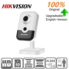 Hikvision IP купольная Камера DS-2CD2443G0-IW 4MP ИК фиксированный куб WI-FI PoE Встроенный динамик Встроенный микрофон Поддержка Cam
