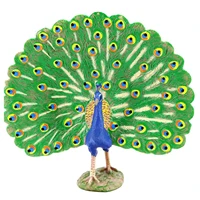 pea cock model educational realistic simulation animal model for home decoration toys for children