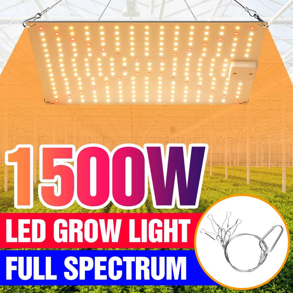 

Фитолампа полного спектра, 110 В, светодиодсветильник лампа для выращивания растений, 220 В, лампа для гидропонных систем для теплиц, 1500 Вт, 2000 В...