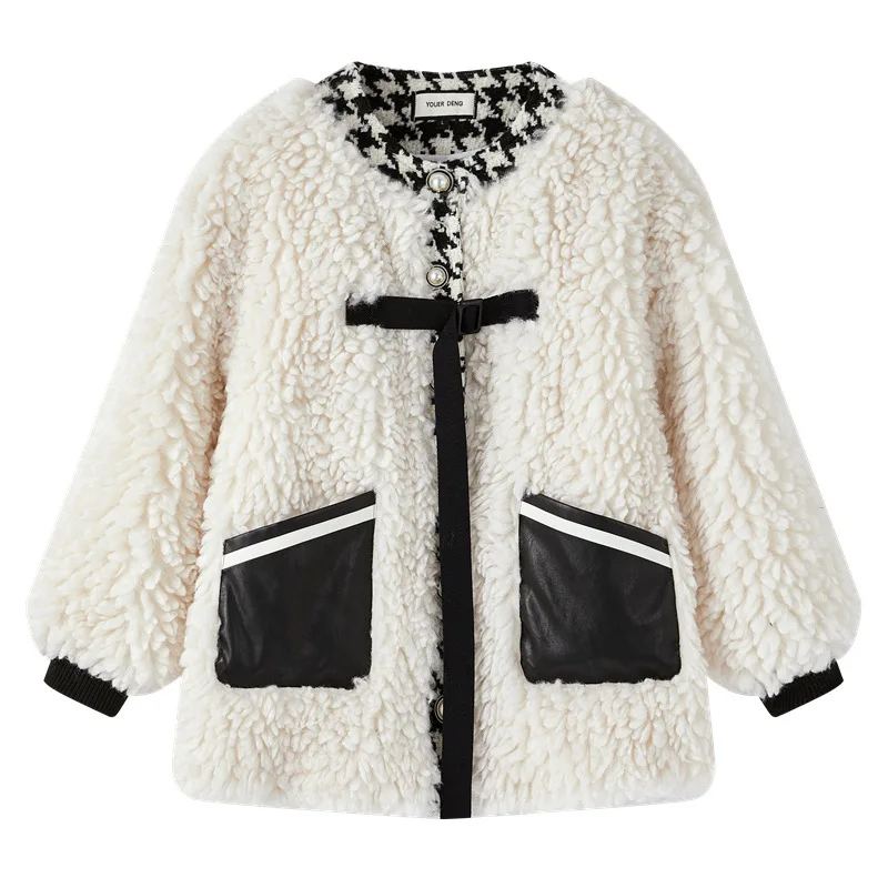 

Max LuLu New Korean Desigenr Winter Ladies Warm Coats Womens Casual Vintage Printed Faux Leather Jackets Loose Clothes Plus Size