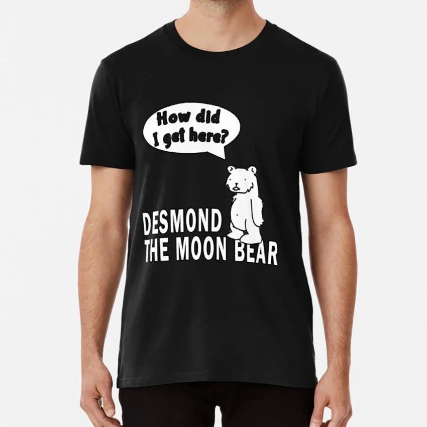 Desmond медведь на Луне футболка asdfmovie asdf desmond как я получил здесь Забавный|Мужские