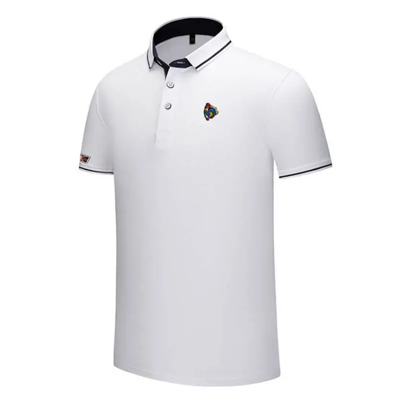 Рубашка-поло мужская с коротким рукавом модная повседневная хлопковая одежда