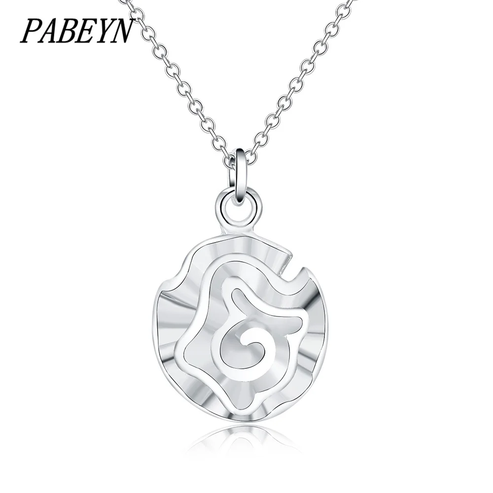 

PABEYN Jewelry 925 Sterling Silver Necklace Zircon Crystal Cross Pendant Necklace For Women & Men Jewelry Gifts