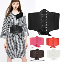 hot sale womens fashion elastic elastic wide waist belt all match belt leather body shaping girdle clothing accessories