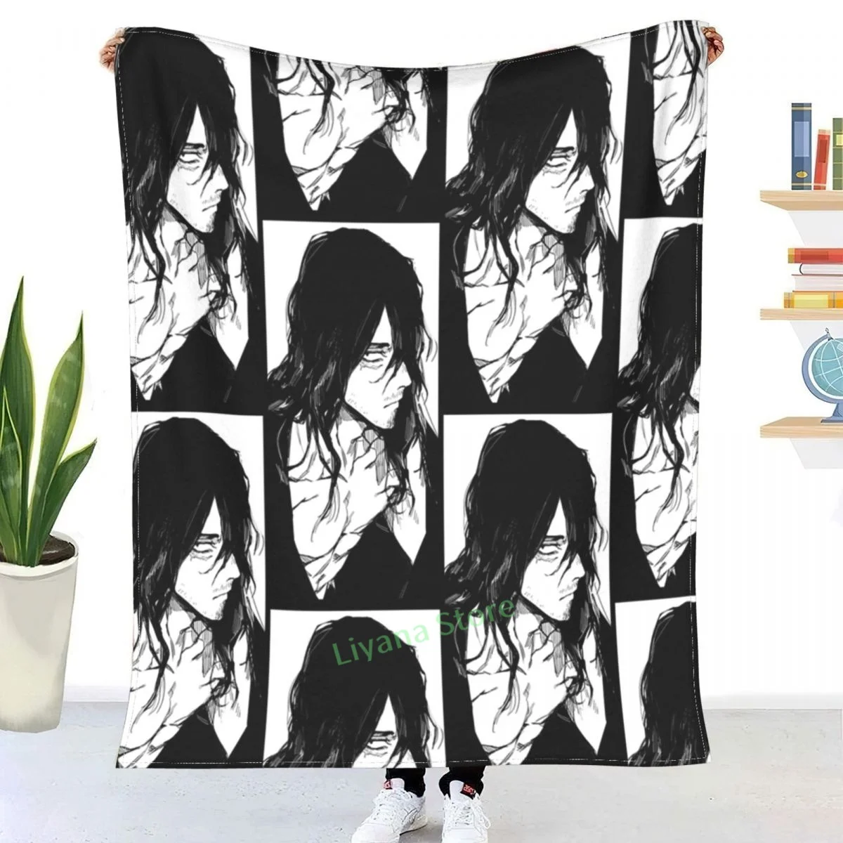 

Shouta Aizawa MHA Throw Blanket 3D printed sofa bedroom decorative blanket children adult Christmas gift