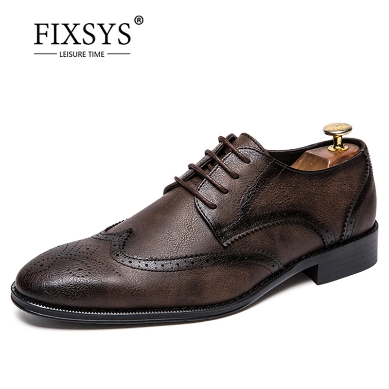FIXSYS абсолютно новый тренд Обувь с перфорацией типа броги Оксфорды Мужские