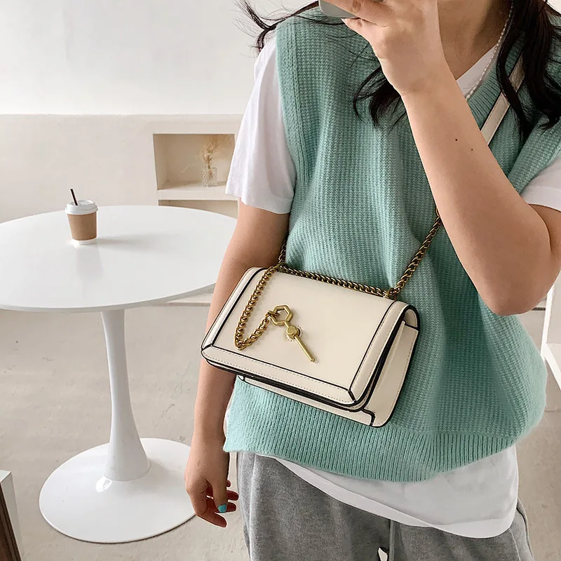 

Popular Chain Small Bag 2021 New Fashion INS Crossbody Single Shoulder Small Square Bag Designer Bag Satchel Handbag