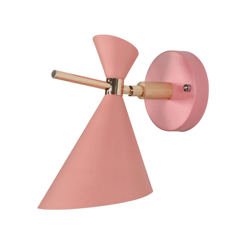 Скандинавская креативная деревянная настенная лампа E27 Современный Железный