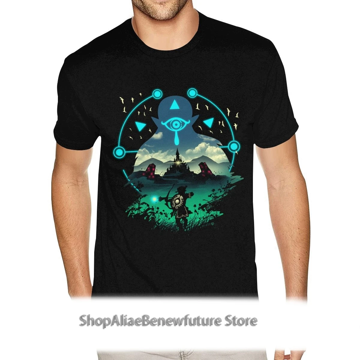 

Printing Wild Adventurer T-Shirts Men's Custom Print Short Sleeve Red O Neck T-Shirts