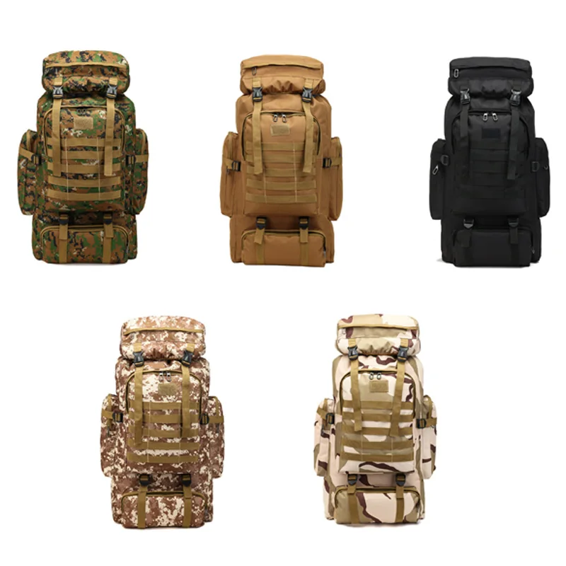 

80L Hunting Camping Rucksack Mountaineering Unisex Travel Outdoor Sport Bags Backpacks Outdoor Backpack Camouflage 1