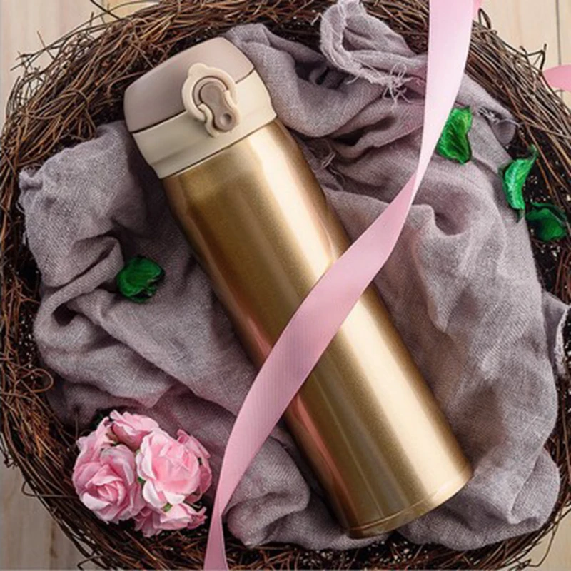 500 мл Термос вакуумные фляжки портативный термо чашки бутылка для горячей воды