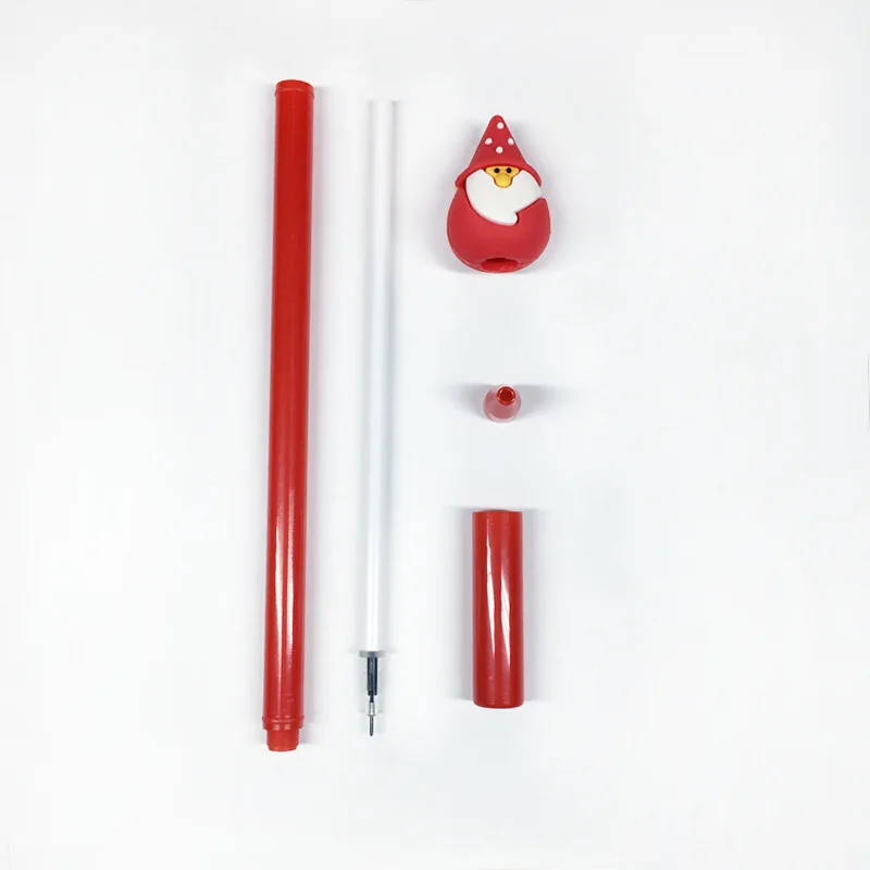 4 шт./лот милые кавайные гелевые ручки с Санта Клаусом креативная Рождественская