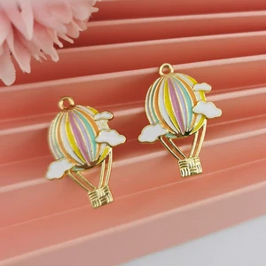 10pcs Romantic Alloy Hot Air Balloon Enamel Charms Pendant DIY Bracelet
Earring Finding Fit Jewelry Accessories Phone Case Decor 2.96 USD