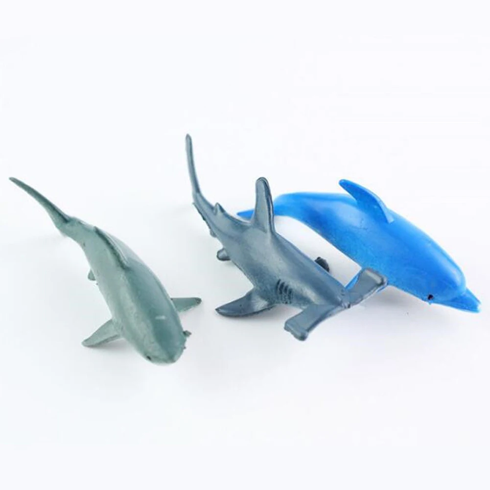 

Turtle Ocean Animals Home Decoration Sea Creatures Model Toy Excellent Dolphin Simulation Whale Waterproof Children Gift 24pcs
