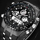 Часы Readeel Мужские кварцевые, брендовые Роскошные цифровые светодиодные водонепроницаемые спортивные в стиле милитари, с хронографом