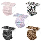 Маска для лица одноразовая с леопардовым принтом, 1050 шт.