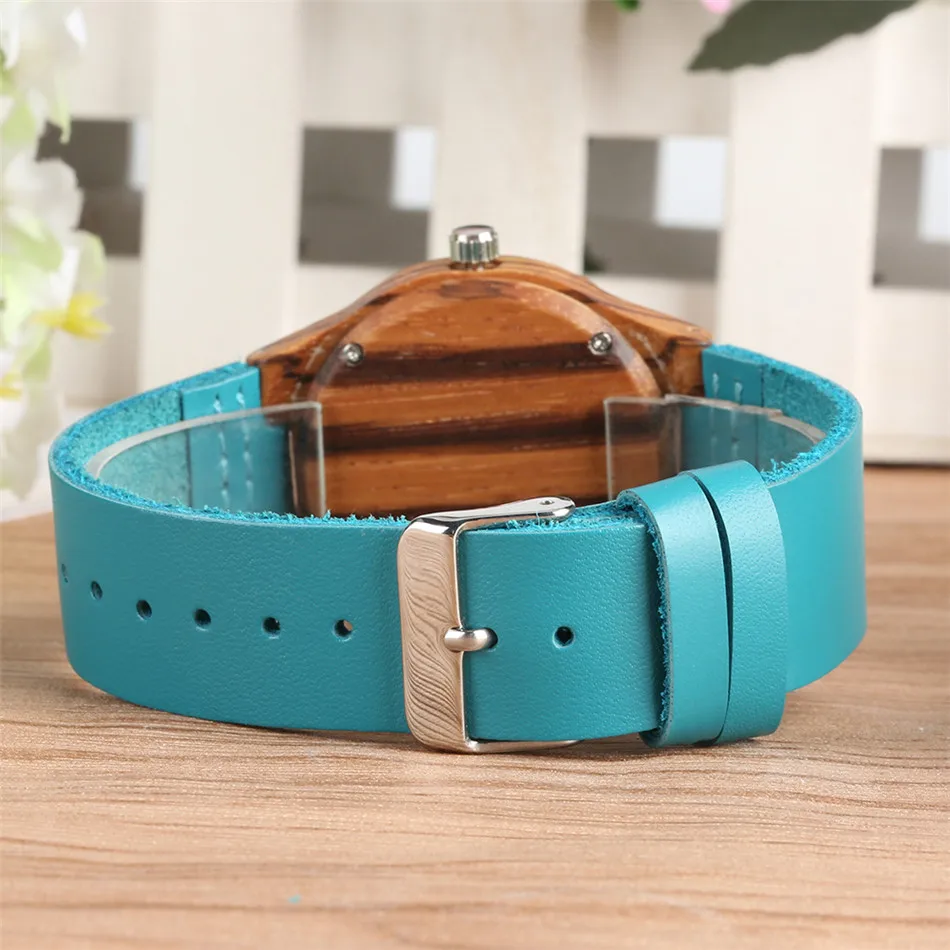 Женские деревянные часы кварцевые ремешок для часов из натуральной кожи женские