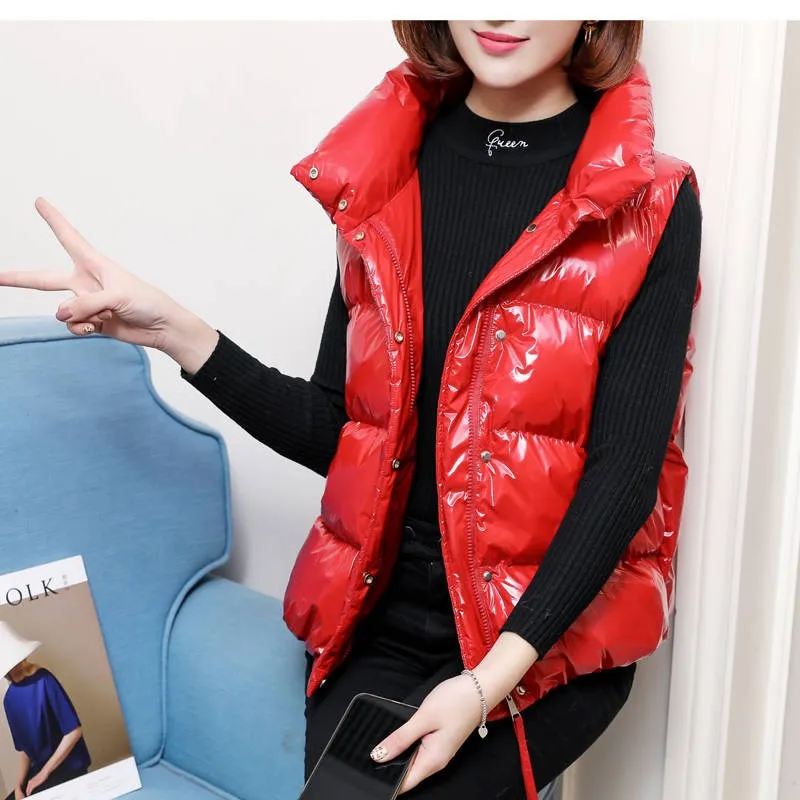 Женское пальто без рукавов Новинка 2019 года сезон осень зима теплое короткое на