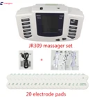 Горячая продажа JR-309 электрический стимулятор всего тела Расслабляющая мышечная терапия для похудения Массажер импульсные десятки + 20 электродных подушечек + usb-кабель