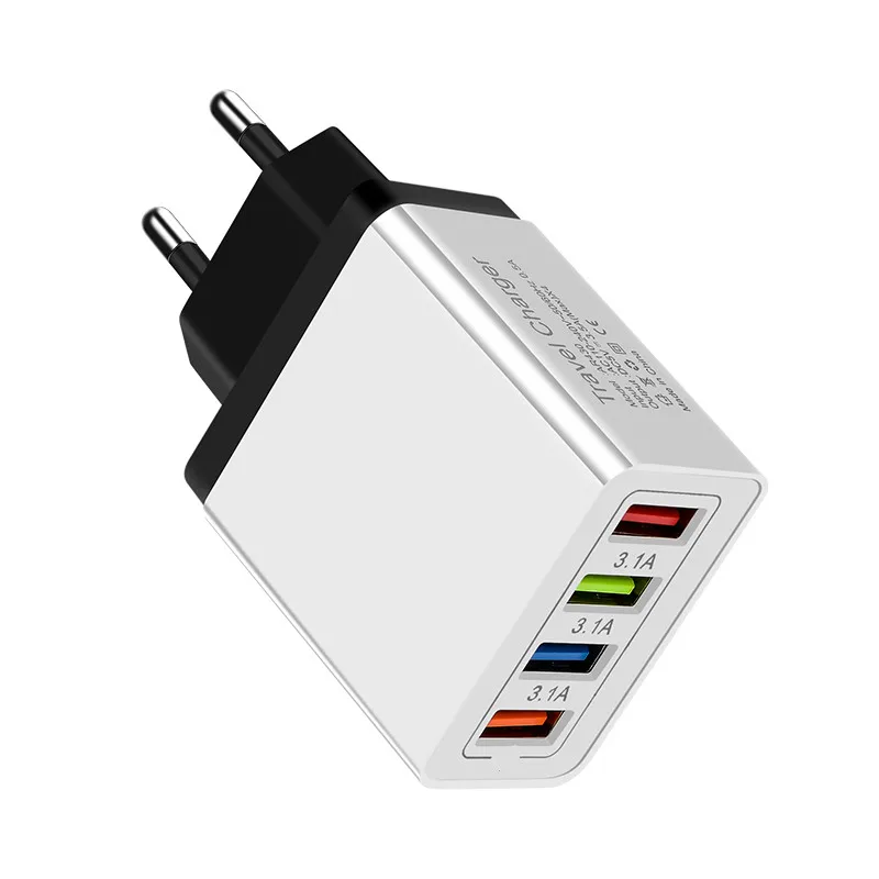 CinkeyPro 4-Порты USB Зарядное устройство для samsung iPhone huawei стены мобильного телефона 5 V/3.5A Универсальный адаптер быстрой зарядки - Тип штекера: 4 Ports Black