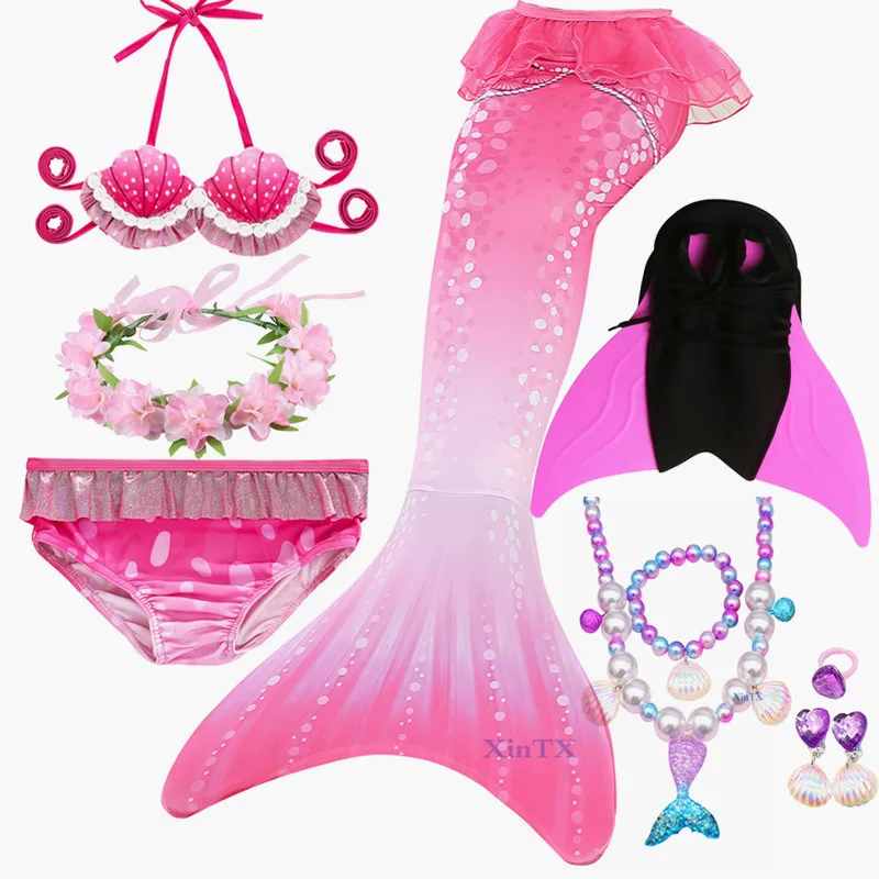Детский причудливый хвост Русалочки с моноластом для девочек|Костюмы девочек| |