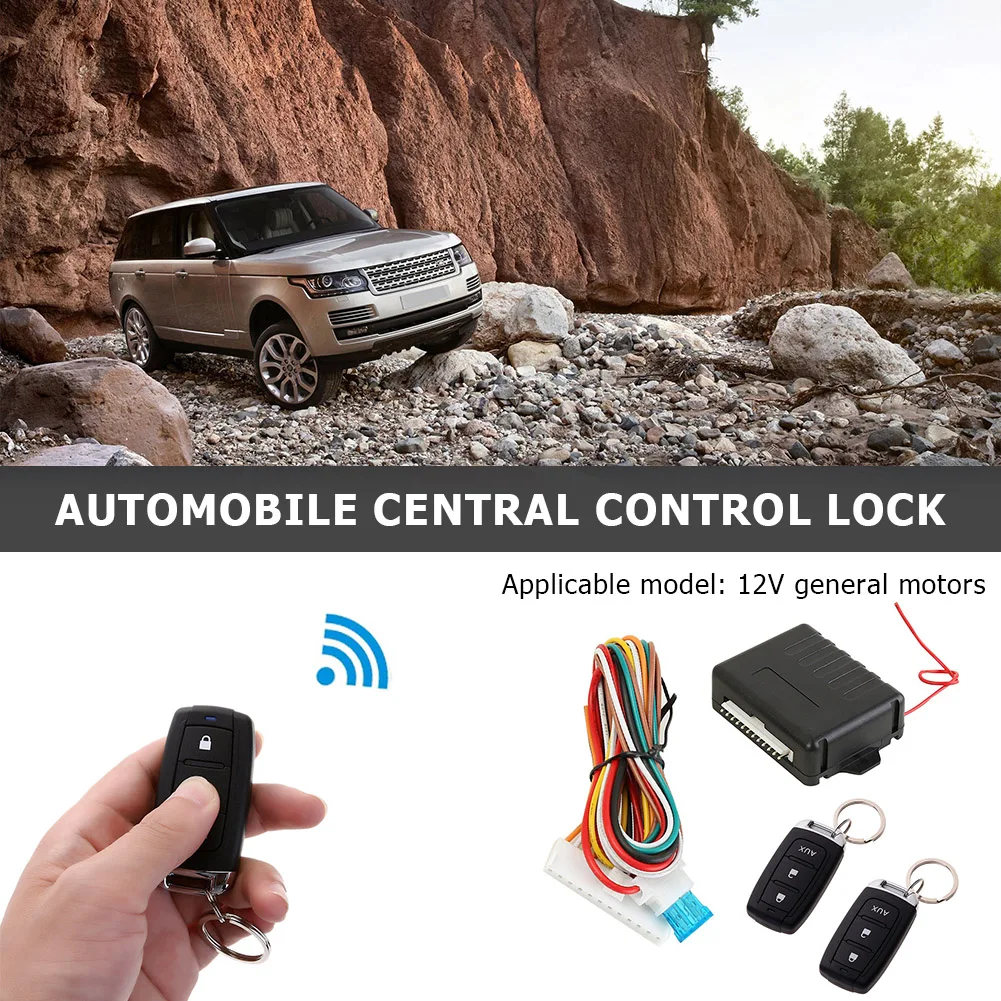 

Car Door Locking Kit Entry Alarm System Auto Remote Central Keyless 410/T245 for Outdoor Parts Personal Car Supplies