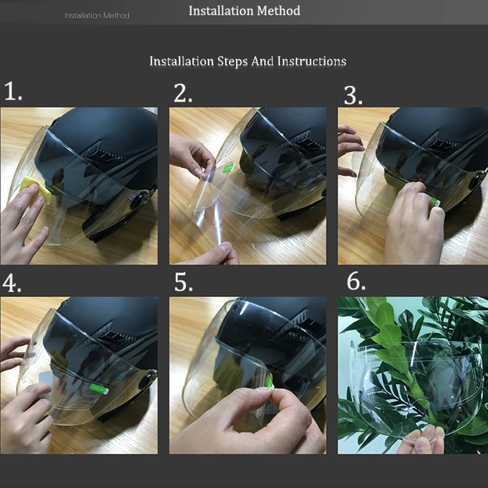 

2PCS Motorcycle Helmet Film for K3 K4 AX8 HJC HD MT LS2 Helmets Film Motorcycle Anti-Fog+Rainproof Clear Patch Film Waterproof