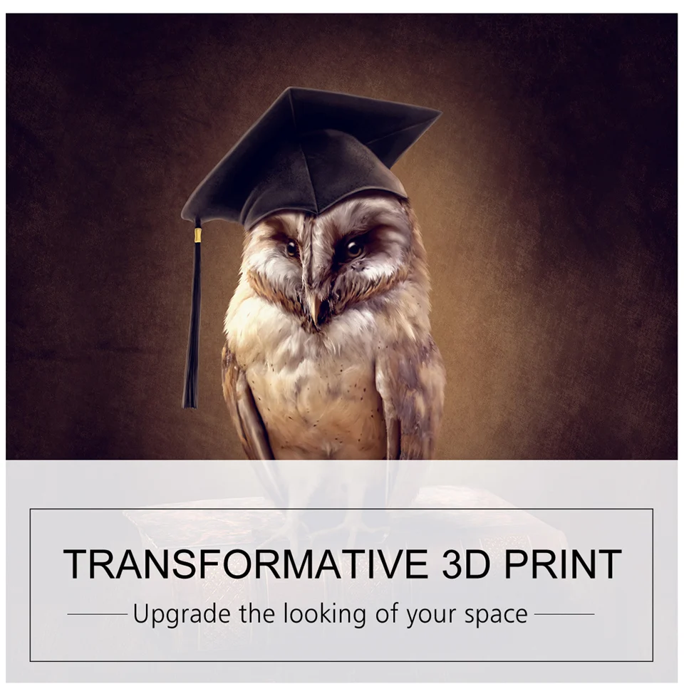 Штора с совой для гостиной Затемняющая занавеска С 3D принтом занавески птичкой