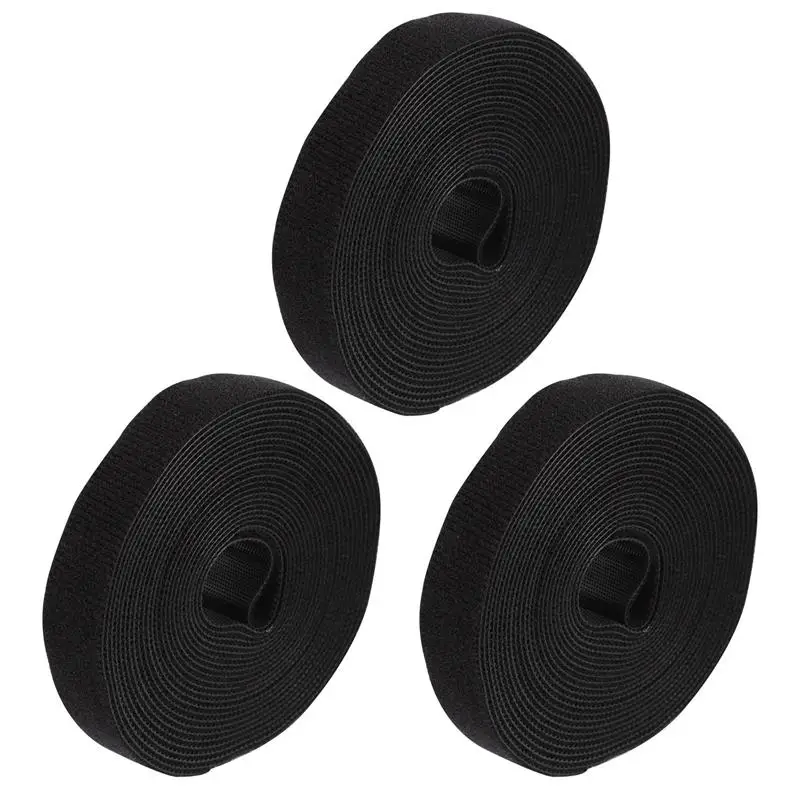 

3 Rolls Reusable Useful Reusable Cable Straps Wire Ties for Data Cable Wire USB Cable