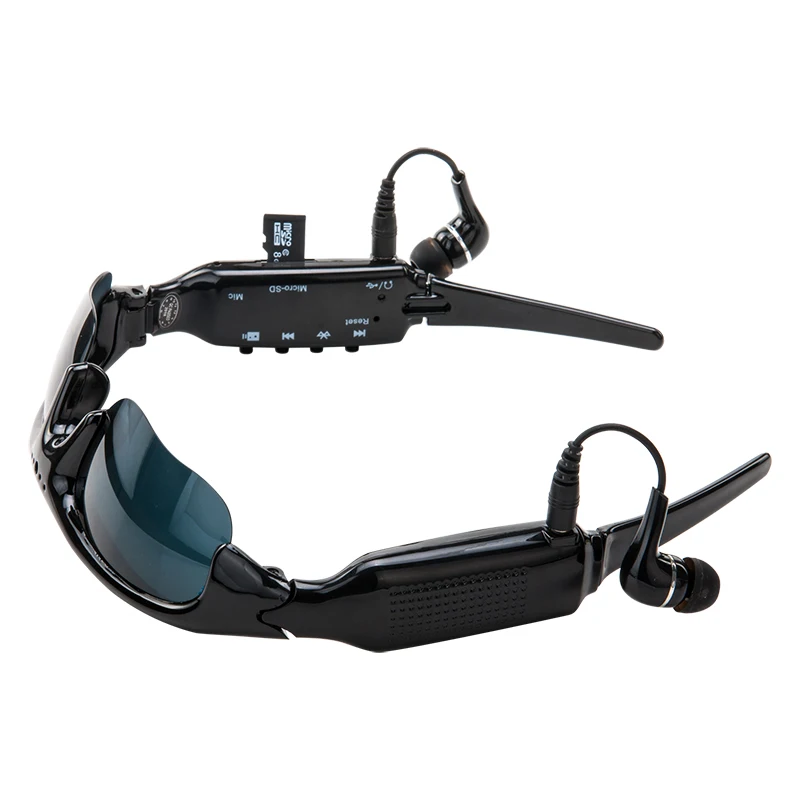 저렴한 디지털 Spied 안경 1080p 비디오 레코더 미니 캠코더 태양 안경 블루투스 음악 선글라스 이어폰과 DVR POV 카메라