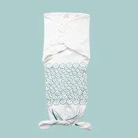 newborn baby swaddling baby wrap sleeping bag cotton knotted anti kick quilt for 0 5m newborns infant fish tail sleeping bag