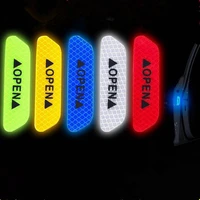 4pcsset car open reflective strips tape warning mark reflective open notice car accessories exterior car door stickers hot