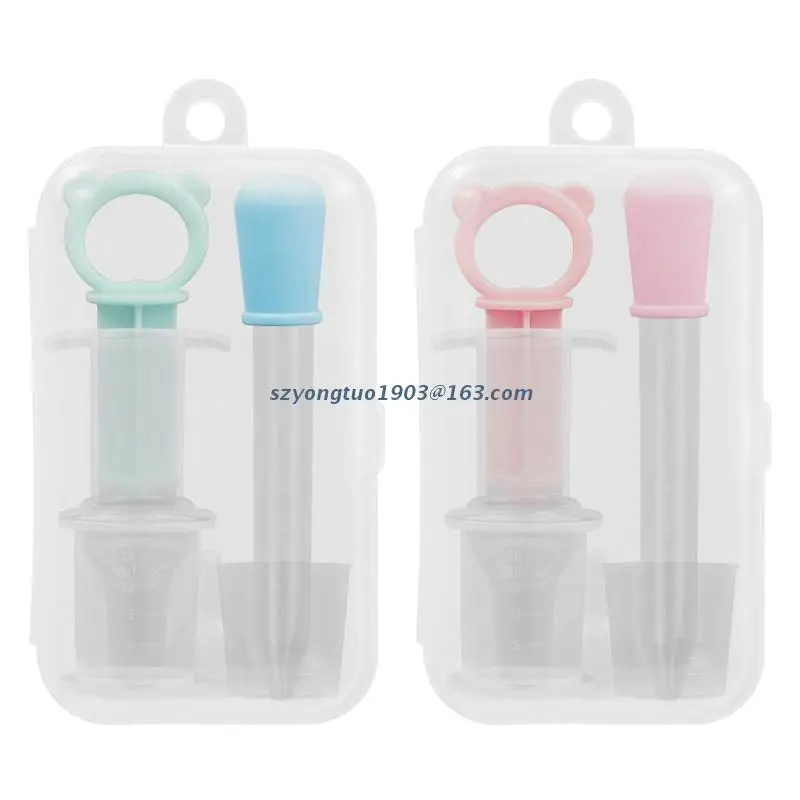 

P82C Kitten Puppy Feeding Bottles Newborn Small Animals Milk Bottle for Nursing Syringe Dropper Nipple with Storage Box